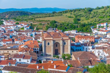İspanyol şehri Aracena 'nın Panorama manzarası