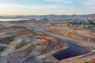 İspanya 'daki Minas de Riotinto' da maden kalıntıları için rezervuar