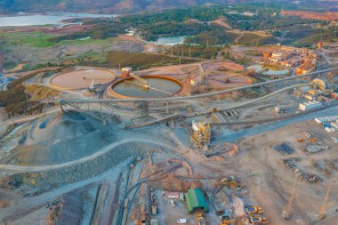 İspanya 'daki Minas de Riotinto' daki sanayi tesisleri