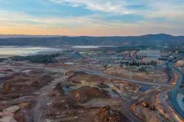 İspanya 'daki Minas de Riotinto' daki sanayi tesisleri