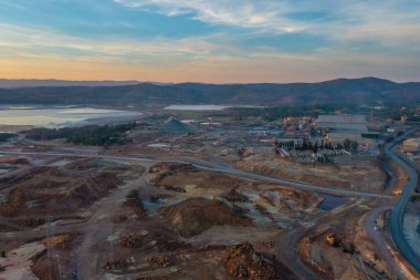 İspanya 'daki Minas de Riotinto' daki sanayi tesisleri