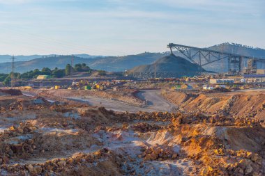 İspanya 'daki Minas de Riotinto' daki sanayi tesisleri