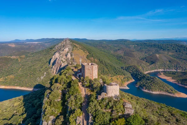 Castillo Monfrague Provincia Extremadura España — Foto de Stock