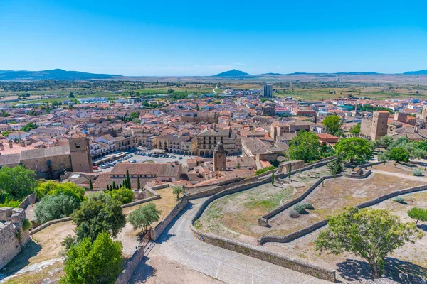 İspanyol kasabası Trujillo 'nun hava manzarası
