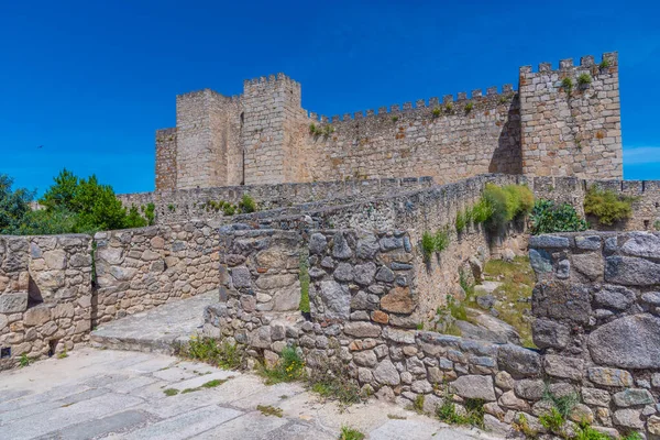 İspanyol kasabası Trujillo 'daki kale manzarası