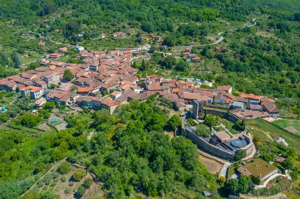 Vue Aérienne Village San Martin Del Castanar Espagne — Photo