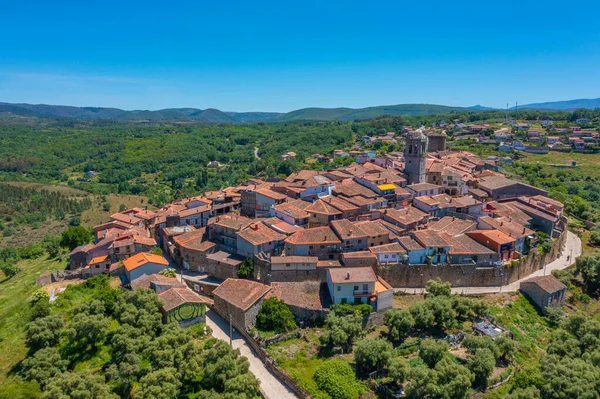 Vista Aérea Vila Miranda Del Castanar Espanha — Fotografia de Stock