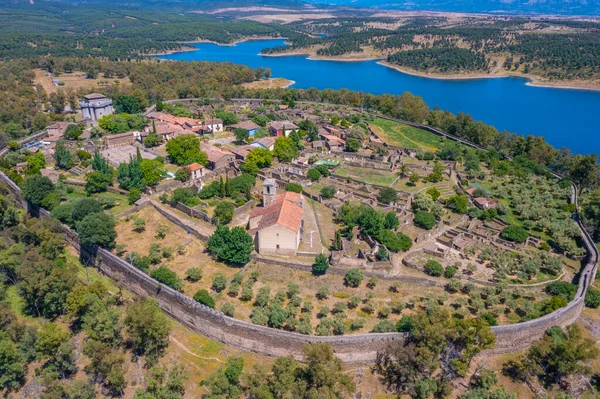 İspanya 'nın Granadilla köyünün havadan görünüşü