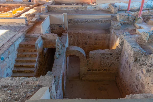 stock image Roman ruins of Casa del Mitreo in Merida, Spain