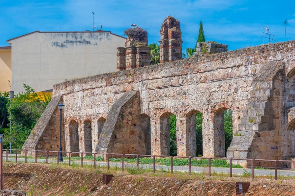 Romeinse Aquaduct Spaanse Stad Merida — Stockfoto
