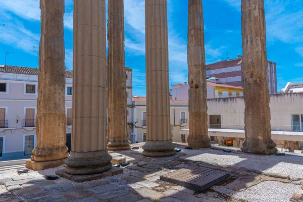 View Temple Diana Merida Spain — стоковое фото