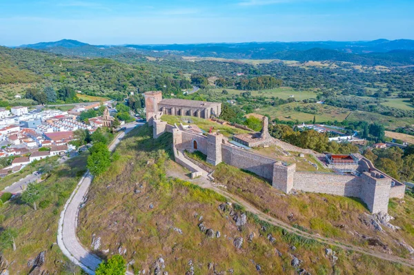 İspanyol şehri Aracena 'nın Panorama manzarası