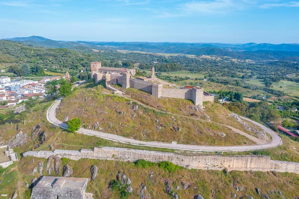 Vista Panoramica Del Castello Nella Città Spagnola Aracena — Foto Stock