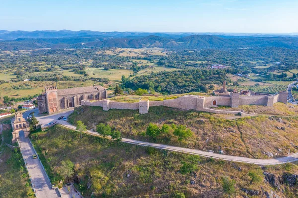 Panorama Uitzicht Het Kasteel Spaanse Stad Aracena — Stockfoto