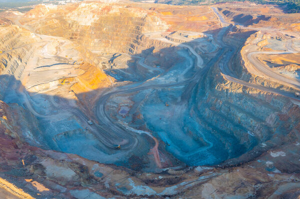 Open pit at Minas de Riotinto in Spain
