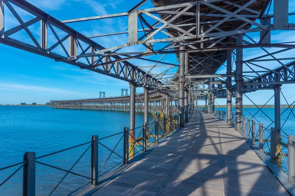 Construção Aço Muelle Riotinto Cidade Espanhola Huelva — Fotografia de Stock