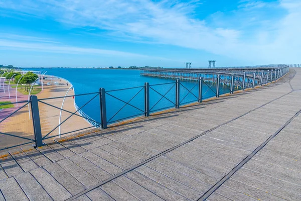 Construção Aço Muelle Riotinto Cidade Espanhola Huelva — Fotografia de Stock