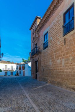 Eski İspanyol şehri Ronda 'daki White Caddesi.