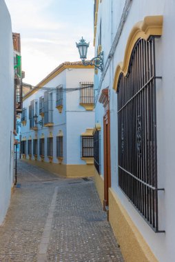 Eski İspanyol şehri Ronda 'daki White Caddesi.