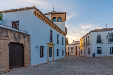 Eski İspanyol şehri Ronda 'daki White Caddesi.