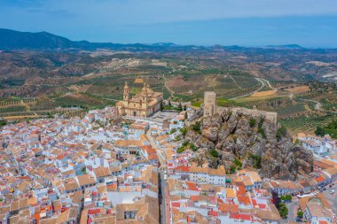 İspanyol kasabası Olvera 'nın hava manzarası