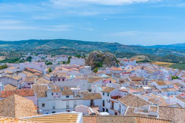 İspanyol kenti Olvera 'nın Panorama manzarası