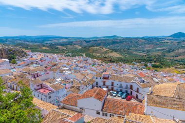 İspanyol kenti Olvera 'nın Panorama manzarası