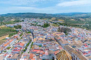 İspanyol kenti Olvera 'nın Panorama manzarası