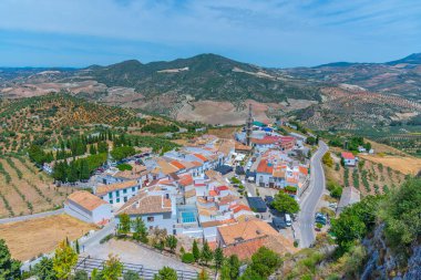 İspanyol kenti Olvera 'nın Panorama manzarası