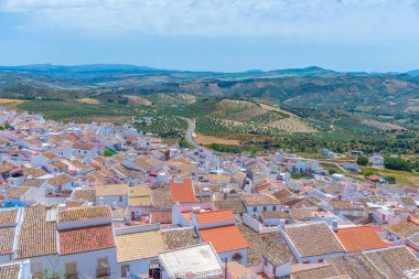 İspanyol kenti Olvera 'nın Panorama manzarası