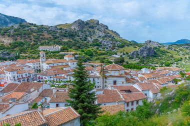 İspanya 'daki Grazalema kasabasının hava manzarası