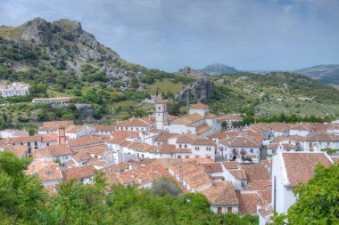 İspanya 'daki Grazalema kasabasının hava manzarası