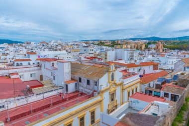 İspanyol kasabası Tarifa 'nın hava manzarası