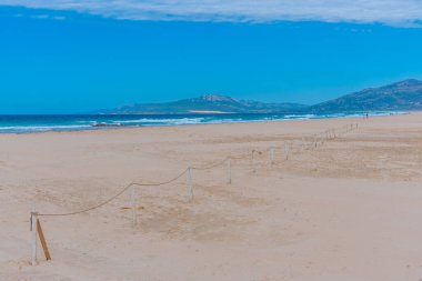 İspanyol kasabası Tarifa 'da Playa de los Lances