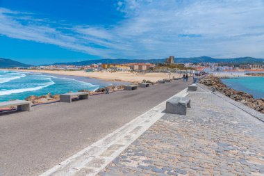 İspanyol kenti Tarifa 'nın deniz manzarası