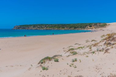 İspanya 'nın Endülüs bölgesindeki Playa de Bolonia' da güneşli bir gün