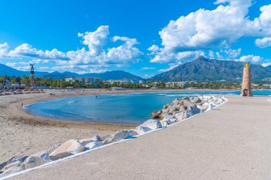 Marbella, İspanya 'daki Puerto Banus plajı