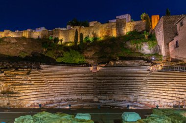 İspanya 'da Malaga Roma Amfitiyatrosu