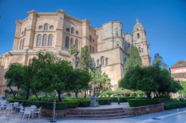 Malaga 'daki enkarnasyon katedralinin görüntüsü.