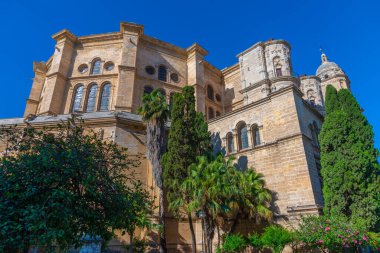 Malaga 'daki enkarnasyon katedralinin görüntüsü.