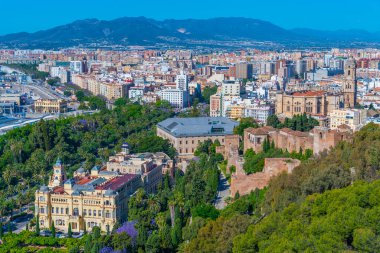 Malaga, İspanya 'da belediye binası ve katedral