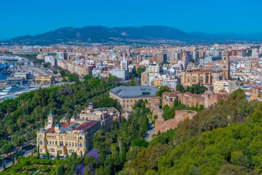 Malaga, İspanya 'da belediye binası ve katedral