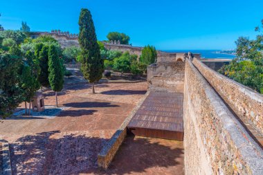 İspanya 'nın Malaga kentindeki Gibralfaro kalesi