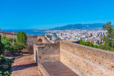 İspanya 'nın Malaga kentindeki Gibralfaro kalesi