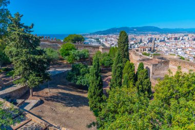 İspanya 'nın Malaga kentindeki Gibralfaro kalesi