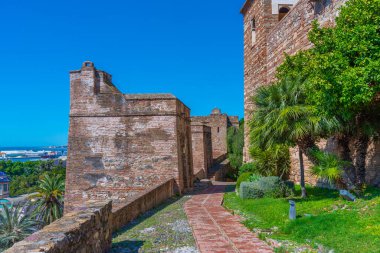 Malaga 'daki alcazaba kalesinin tahkimatı