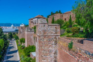 Malaga 'daki alcazaba kalesinin tahkimatı