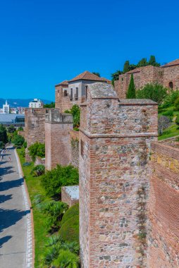Malaga 'daki alcazaba kalesinin tahkimatı