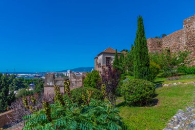 Malaga 'daki alcazaba kalesinin tahkimatı