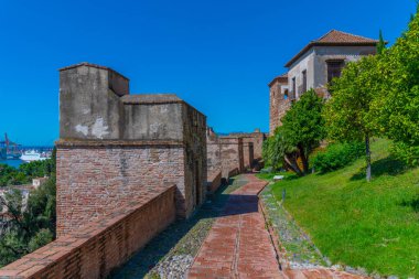 Malaga 'daki alcazaba kalesinin tahkimatı